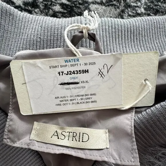 NWT Astrid Oversized Statement Faux Fur Cardigan – Grey – Sample